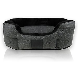 Pet Passion Mello Ultra Luxe Dog Bed, Charcoal Tweed, Medium