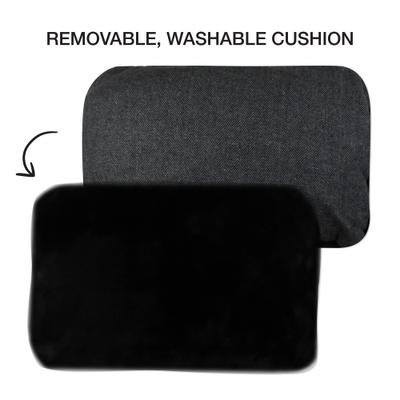 Show full view: Pet Passion Mello Ultra Luxe Dog Bed, Charcoal Tweed, Small slide 5 of 5