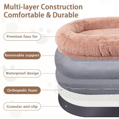 Show full view: LovMor Oversized Human Dog Bed, Pink slide 4 of 8