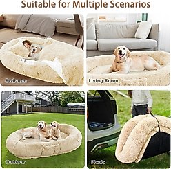 LovMor Oversized Human Dog Bed, Beige slide 2 of 7