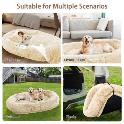 Show full view: LovMor Oversized Human Dog Bed, Beige slide 6 of 9