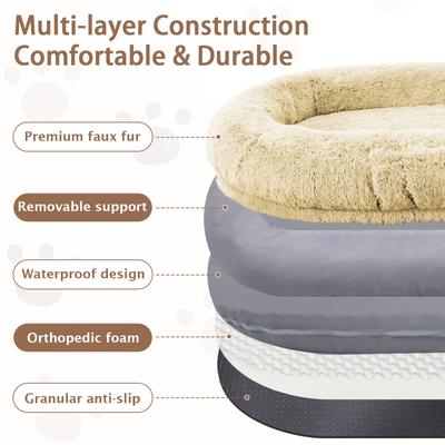 Show full view: LovMor Oversized Human Dog Bed, Beige slide 4 of 9