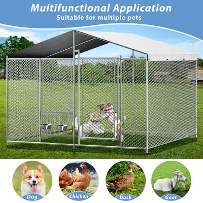 Show full view: LovMor Outdoor Dog Kennel with Roof, 7.5 x 7.5 x 5.6-ft slide 6 of 9