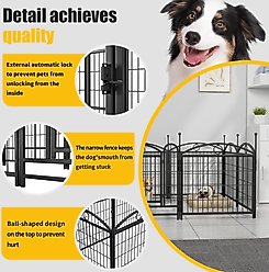 Cesicia Heavy Duty Dog Exercise Pen, Black