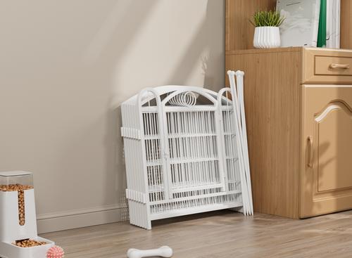 Show full view: Cesicia Heavy Duty Foldable Dog Exercise Pen, White slide 5 of 8