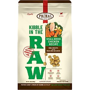 Primal Kibble in the Raw Small Breed Recipe Non-GMO Freeze-Dried Dog Food, 24-oz bag
