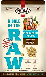 Primal Kibble in the Raw Fish & Pork Recipe Non-GMO Freeze-Dried Dog Food, 144-oz bag