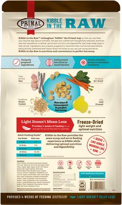 Show full view: Primal Kibble in the Raw Fish & Pork Recipe Non-GMO Freeze-Dried Dog Food, 144-oz bag slide 3 of 4