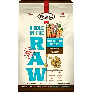 Primal Kibble in the Raw Fish & Pork Recipe Non-GMO Freeze-Dried Dog Food, 24-oz bag