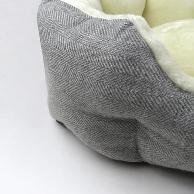 Show full view: Pet Passion Mello Ultra Luxe Dog Bed, Ivory Tweed, Large slide 4 of 5