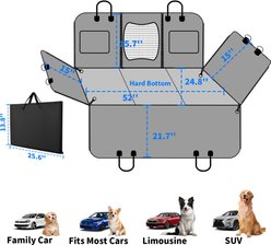 LovMor Dog Car Back Seat Cover Extender, Medium, Black slide 2 of 8