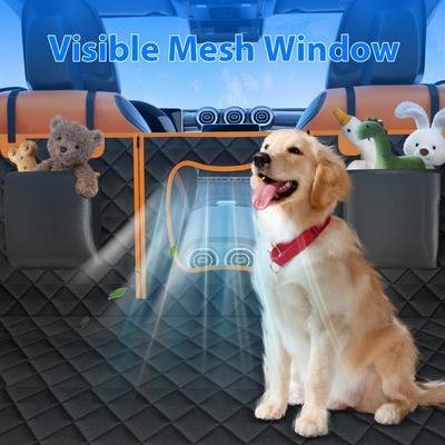Show full view: LovMor Dog Car Back Seat Cover Extender, Medium, Orange slide 5 of 9