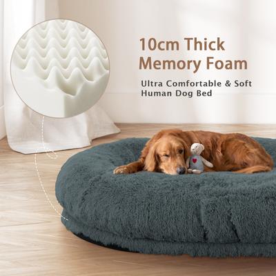 Show full view: LovMor Oversized Human Dog Bed, Dark Grey slide 2 of 10