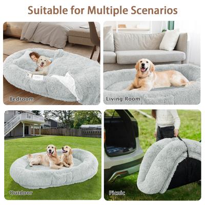 Show full view: LovMor Oversized Human Dog Bed, Grey slide 6 of 9