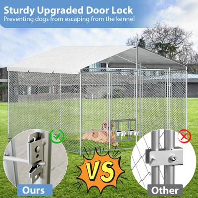Show full view: LovMor Outdoor Dog Kennel with Roof, 7.5 x 7.5 x 5.6-ft slide 5 of 9