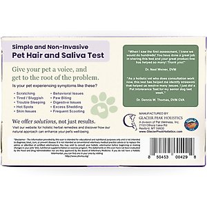 Glacier Peak Holistics Pet Intolerance Test Kit