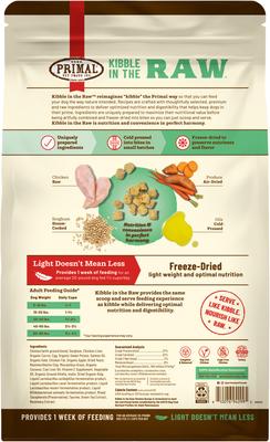 Show full view: Primal Kibble in the Raw Chicken Recipe Non-GMO Freeze-Dried Dog Food, 24-oz bag slide 3 of 5