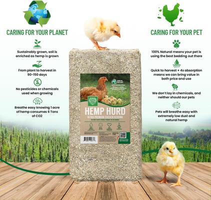 Show full view: Small Pet Select Hemp Hurd Ultra-Premium Chicken Bedding, 18-lb bag slide 5 of 6