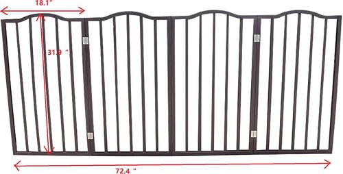 Show full view: Cesicia Freestanding Dog Gate, Dark Brown slide 7 of 7