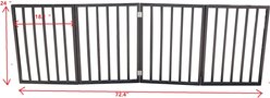Cesicia Freestanding Wooden Dog Gate, Dark Brown slide 2 of 7