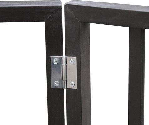 Show full view: Cesicia Freestanding Wooden Dog Gate, Dark Brown slide 6 of 7