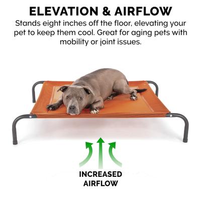 Show full view: FurHaven Elevated Dog & Cat Bed, Terracotta Red, Small slide 2 of 10