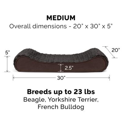 Show full view: FurHaven Ultra Plush Luxe Lounger Orthopedic Cat & Dog Bed with Removable Cover, Chocolate, Medium slide 8 of 11