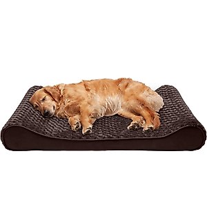 FurHaven Ultra Plush Luxe Lounger Orthopedic Cat & Dog Bed with Removable Cover, Chocolate, Jumbo