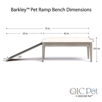 Show full view: OIC Pet Barkley Cat & Dog Bench Ramp, Canyon Gray slide 5 of 8
