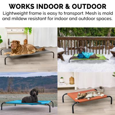 Show full view: FurHaven Elevated Dog & Cat Bed, Capri Blue, Medium slide 5 of 11