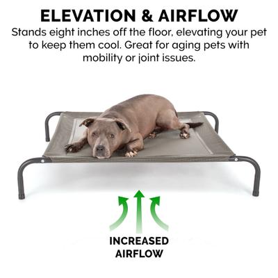 Show full view: FurHaven Elevated Dog & Cat Bed, Graphite Gray, Small slide 2 of 10
