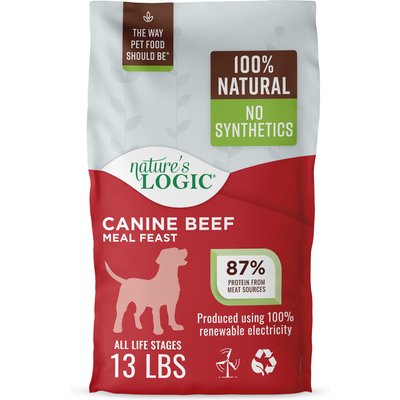 Nature's Logic Nature's Logic 100% Natural Canine Beef Meal Feast All Life Stages Dry Dog Food, 13-lb bag