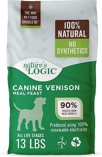 Nature's Logic 100% Natural Canine Venison Meal Feast All Life Stages Dry Dog Food