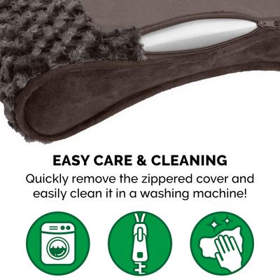 Show full view: FurHaven Ultra Plush Luxe Lounger Orthopedic Cat & Dog Bed with Removable Cover, Chocolate, Giant slide 6 of 11