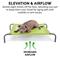 Show in main carousel: FurHaven Elevated Dog & Cat Bed, Gecko Green, X-Large slide 2 of 10