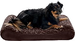 FurHaven Ultra Plush Luxe Lounger Orthopedic Cat & Dog Bed with Removable Cover, Chocolate, Medium