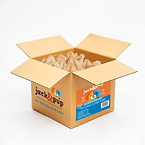 Jack & Pup All-Natural Cow Ear Dog Chew, 80 count