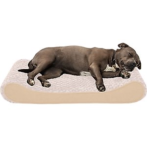FurHaven Ultra Plush Luxe Lounger Orthopedic Cat & Dog Bed with Removable Cover, Cream, Large