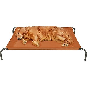 FurHaven Elevated Dog & Cat Bed, Terracotta Red, Large