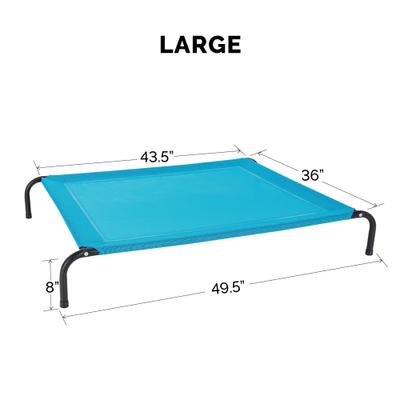 Show full view: FurHaven Elevated Dog & Cat Bed, Capri Blue, Large slide 8 of 10