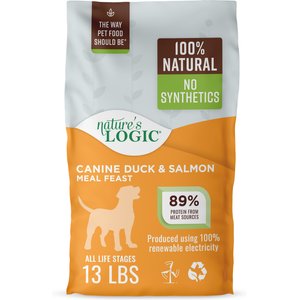 Nature's Logic 100% Natural Canine Duck & Salmon Meal Feast All Life Stages Dry Dog Food, 13-lb bag