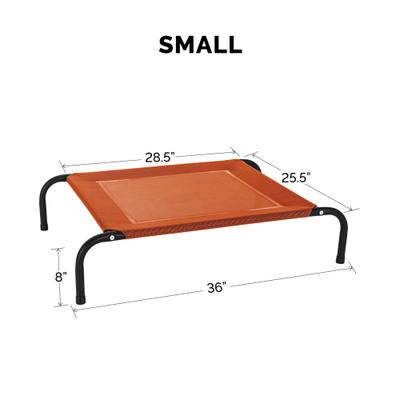 Show full view: FurHaven Elevated Dog & Cat Bed, Terracotta Red, Small slide 8 of 10