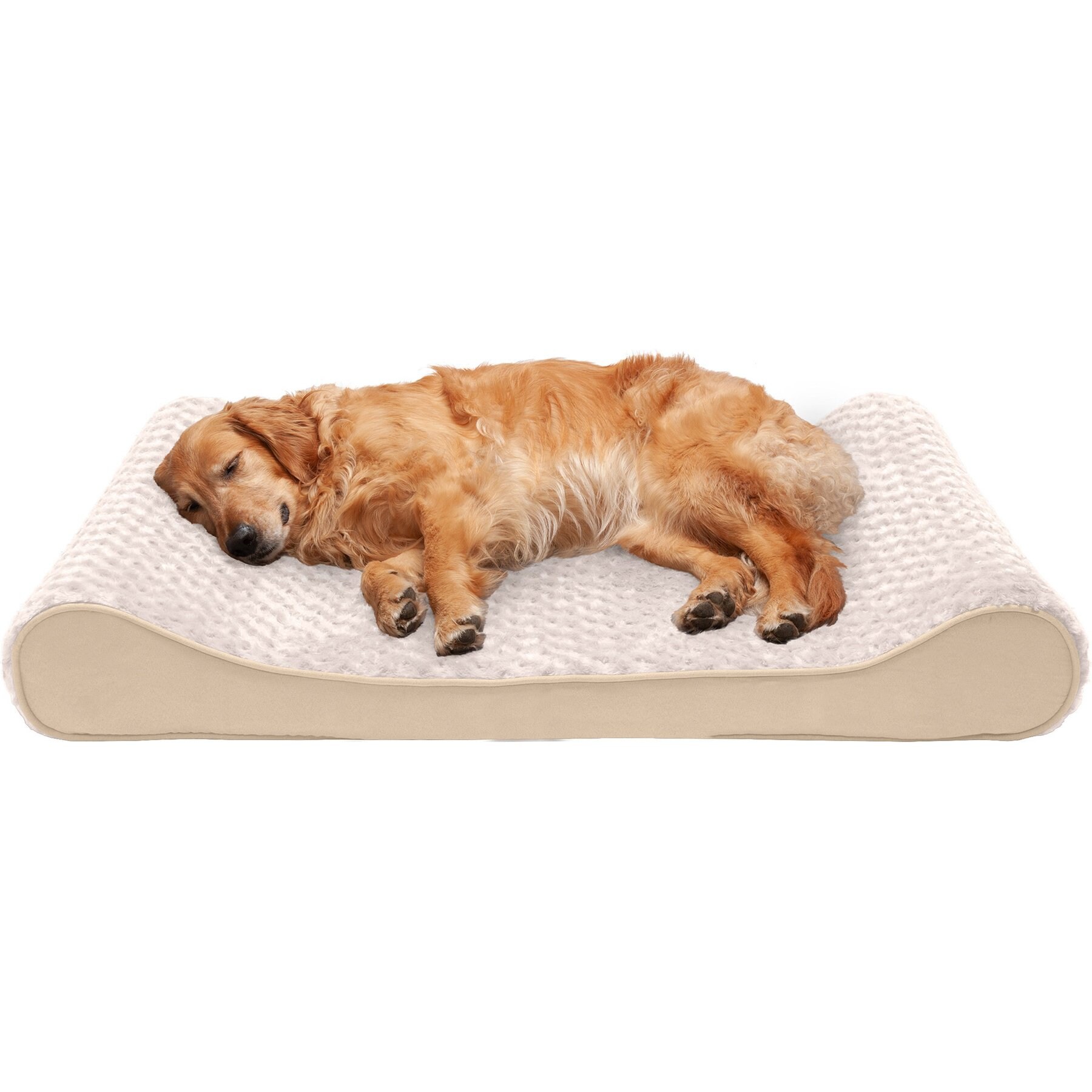 Ultra Plush Luxe Lounger Orthopedic Cat & Dog Bed w/Removable Cover, Cream, Jumbo, Furhaven
