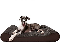 FurHaven Ultra Plush Luxe Lounger Orthopedic Cat & Dog Bed with Removable Cover, Chocolate, Giant