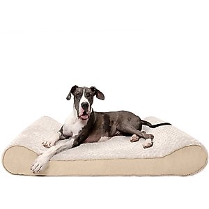 FurHaven Ultra Plush Luxe Lounger Orthopedic Cat & Dog Bed with Removable Cover, Cream, Giant