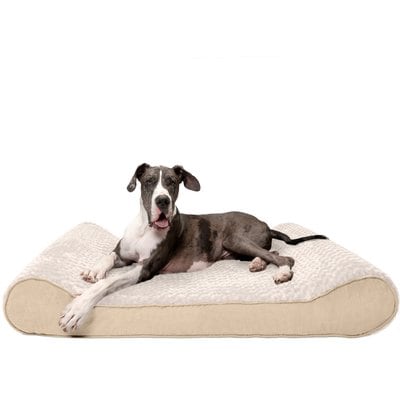 FurHaven FurHaven Ultra Plush Luxe Lounger Orthopedic Cat & Dog Bed with Removable Cover, Cream, Giant