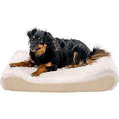 FurHaven Ultra Plush Luxe Lounger Orthopedic Cat & Dog Bed with Removable Cover, Cream, Medium