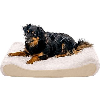 FurHaven Ultra Plush Luxe Lounger Orthopedic Cat & Dog Bed with Removable Cover, Cream, Medium slide 1 of 9