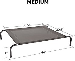 FurHaven Elevated Dog & Cat Bed, Graphite Gray, Medium slide 2 of 9