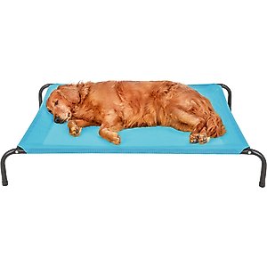FurHaven Elevated Dog & Cat Bed, Capri Blue, Large